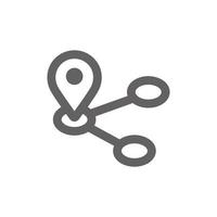 icône de partage d'emplacement. parfait pour les icônes de carte ou les applications d'interface utilisateur. signe et symbole de vecteur