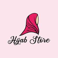 création de logo muslimah hijab ou foulard vecteur