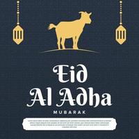 fond de conception de publication de médias sociaux eid al adha mubarak vecteur