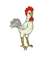 logo de poulet en colère et création de mascotte vecteur