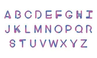 ensemble coloré d'alphabet avec illustration vectorielle effet 3d vecteur