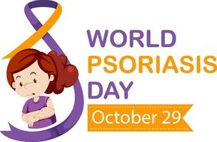 conception de bannière de la journée mondiale du psoriasis vecteur