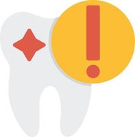 icône plate de problème de dent vecteur