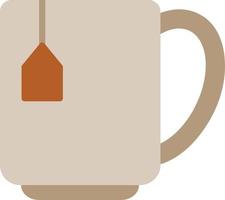 icône plate de tasse de thé vecteur