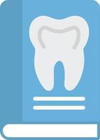 icône plate de livre dentaire vecteur