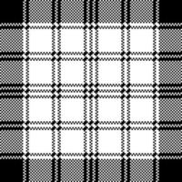 motif sans couture à carreaux monochrome pixel vecteur