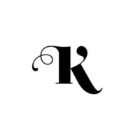 création de logo de lettre k pour la société de mode et de beauté et de spa. icône de vecteur de lettre k. logo k