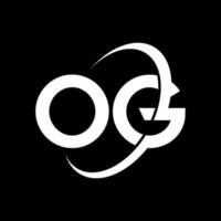 création de logo de lettre og. lettres initiales et icône du logo. lettre abstraite og modèle de conception de logo minimal. vecteur de conception de lettre og avec des couleurs noires. og logo.