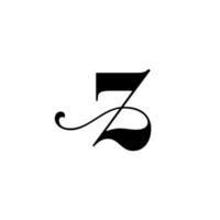 création de logo de lettre z pour la société de mode et de beauté et de spa. icône de vecteur de lettre z. logo z