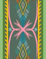 motif d'art abstrait avec forme tribale. conçu en ikat, aztèque, folk, motif, thaï, style arabe de luxe. idéal pour les vêtements en tissu, les tapis, les papiers peints ou les toiles de fond. illustration vectorielle. vecteur