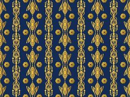 élégant motif géométrique sans couture avec forme tribale. conçu en ikat, boho, aztèque, folk, motif, style arabe de luxe. idéal pour les vêtements en tissu, la céramique, le papier peint. illustration vectorielle vecteur