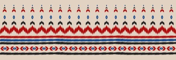 art de modèle ikat ethnique frontière. tissu style indien. oriental à rayures géométriques. vecteur