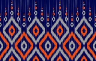 art abstrait motif tribal ethnique. modèle sans couture ikat ethnique traditionnel. vecteur