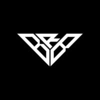 création de logo de lettre brb avec graphique vectoriel, logo brb simple et moderne en forme de triangle. vecteur