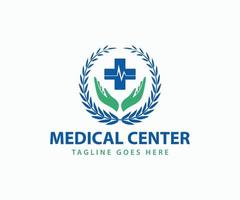 modèle de logo de centre médical. logo du centre de santé vecteur