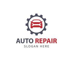 modèle de logo de réparation automatique. création de logo de service de voiture vecteur