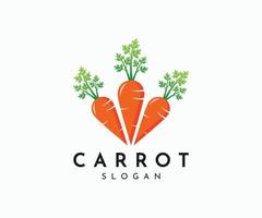 modèle de logo de carotte. modèle de conception de vecteur icône logo carotte