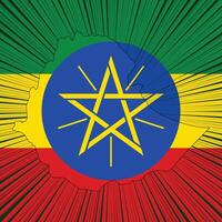 conception de la carte de la fête nationale de l'éthiopie vecteur