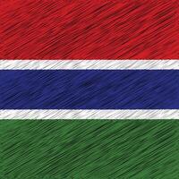 fête de l'indépendance de la gambie 18 février, conception de drapeau carré vecteur