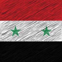 fête de l'indépendance de la syrie 17 avril, conception de drapeau carré vecteur