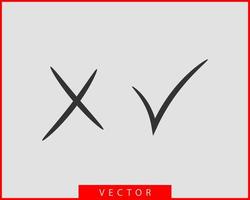 élément de conception de symbole de vecteur d'icône de coche.