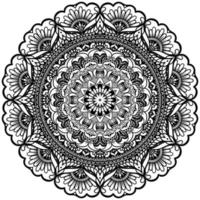 formes de mandala faciles à colorier fleur de mandala vecteur illustration de modèle de fleur orientale