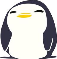 kawaii de dessin animé d'un pingouin mignon vecteur