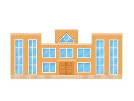 bâtiment scolaire de style plat. illustration vectorielle isolée sur fond blanc.