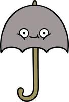 parapluie de dessin animé mignon vecteur