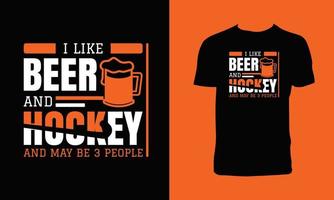 conception de t-shirt graphique de hockey vecteur