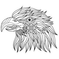 dessin au trait aigle vecteur