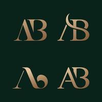 logo AB. concept de conception de lettre moderne de vecteur