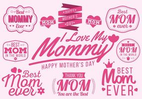 Free Happy Mother's Day Typography Vector