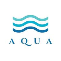 conception de logotype d'eau aqua pure bleu naturel. conception abstraite aqua avec contour. icône de signe d'eau potable ou minérale. vecteur