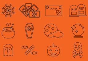 Halloween Line Icons vecteur