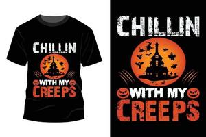 conception de t-shirt d'halloween vecteur