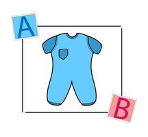 bébé garçon vêtements vecteur bleu