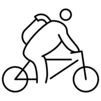 icône cycliste, thème de la restauration vecteur