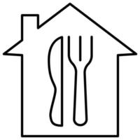 icône de restaurant, thème de service alimentaire vecteur