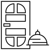 icône de la salle de service, thème du service alimentaire vecteur
