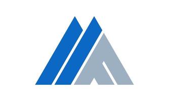 icône de lettre en forme de montagne avec un design simple et moderne. logo lettre m et f. peut être utilisé pour les affaires générales vecteur