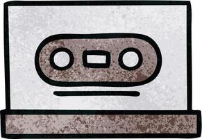 cassette rétro de bande dessinée de texture grunge rétro vecteur