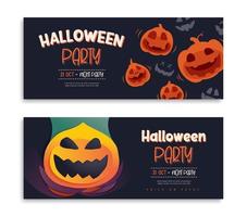 invitations à la fête d'halloween ou fond de cartes de voeux. modèle d'illustration d'halloween pour la bannière, l'affiche, le dépliant, la vente et tout le design. vecteur