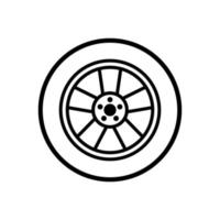 modèle de conception de vecteur d'icône de pneu sur fond blanc