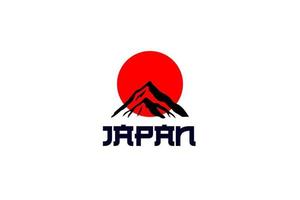 élément de conception de logo vectoriel. montagne, japon nature vecteur