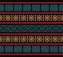 motif ethnique vintage tribal sans couture aztèque coloré vecteur