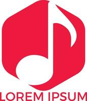 vecteur de logo de musique. logo de modèle de note clé musicale. noter le logo. création de logo de musique créative.