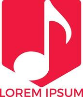 vecteur de logo de musique. logo de modèle de note clé musicale. noter le logo. création de logo de musique créative.