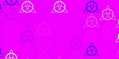 fond de vecteur rose clair, bleu avec des symboles occultes.