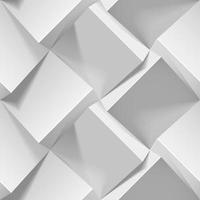 léger motif géométrique sans soudure. cubes 3d réalistes à partir de papier blanc. modèle vectoriel pour fonds d'écran, textile, tissu, papier d'emballage, arrière-plans. texture abstraite avec effet d'extrusion de volume.